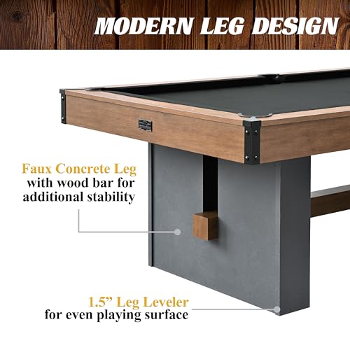 Barrington Billiards Urban Collection Multiple Styles Pool Table, Preassembled Playfields, Perfect for Family Game Rooms - style: 7 Ft. Urban