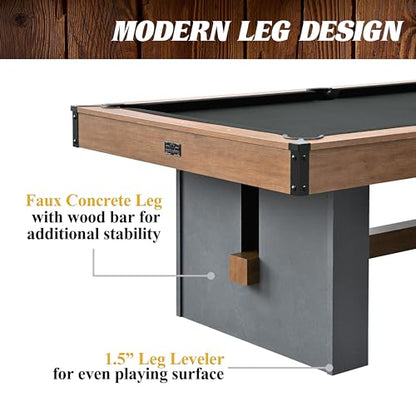 Barrington Billiards Urban Collection Multiple Styles Pool Table, Preassembled Playfields, Perfect for Family Game Rooms - style: 7 Ft. Urban