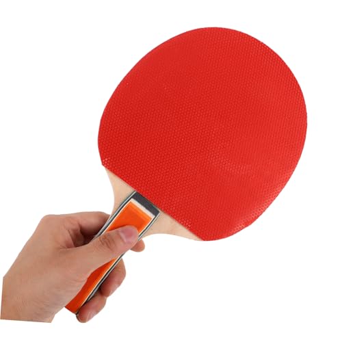 Happyyami Table Tennis Paddle Set with Poplar Wood Rackets and Balls Professional-Grade Rubber Surface for Precise Powerful Hits Comfortable Grip Training Gear for Indoor and Outdoor Play