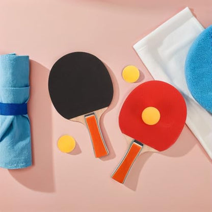 Table Tennis Paddle and Ball Kit with Dual Rackets and Carrying Case, Indoor Outdoor Table Tennis Training Set for Sports Practice and Recreation