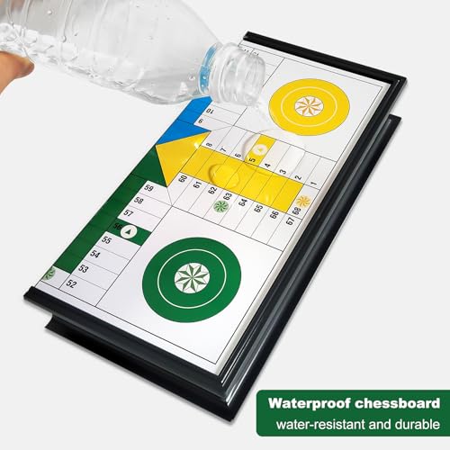 Ludo Board Game - Magnetic Folding Travel Set, Suitable for Adults and Kids, Easy to Carry, 9.78 inches in Size