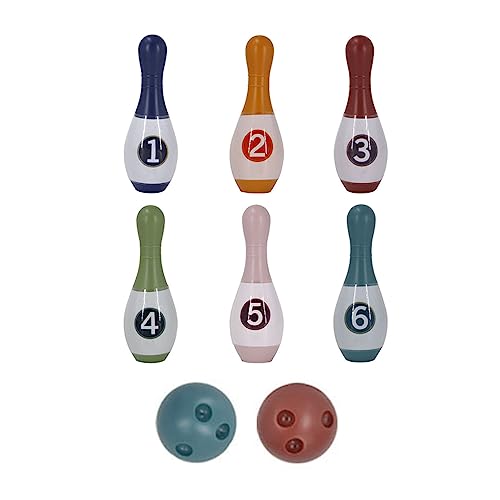 RiToEasysports Premium Plastic Kids Bowling Set, Funny Educational Toy Bowling Pins and Balls for Gross Motor Skills and Hand Eye Coordination