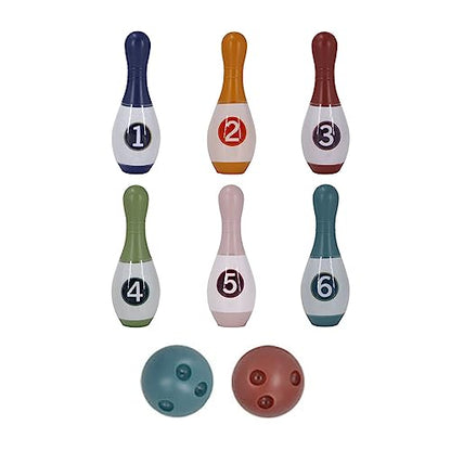 RiToEasysports Premium Plastic Kids Bowling Set, Funny Educational Toy Bowling Pins and Balls for Gross Motor Skills and Hand Eye Coordination