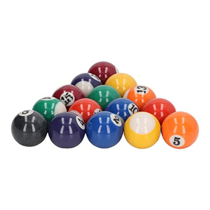 16pcs Mini Billard Balls, Mini Billard Balls, Billiard Balls Pool Balls Set, Impact Resistant Eco Friendly Resin Small Pool Table Balls Set for Kids Game Room 32mm, Mini Pool Table Accessories
