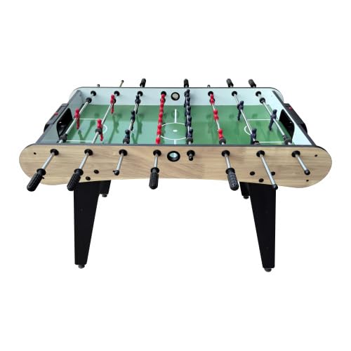 4ft Foosball Table Soccer Game Table Easy to Assemble with Wooden Steel Construction Indoor Sports Fun for Adults & Teens in Home&Apartments&Game Rooms - color: Wood