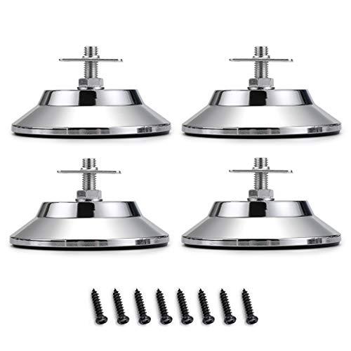 OwnMy 4 PCS Billiard/Pool Table Leg Levelers, Leveling Risers for Football/Soccer Table, Ping Pong Table, Air Hockey Table, 5 Inch Metal Game Table Leg Levelers Heavy Duty Leveling Feets