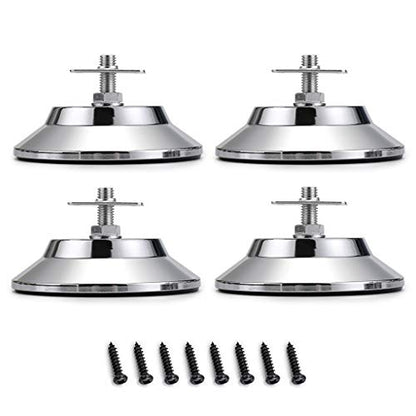 OwnMy 4 PCS Billiard/Pool Table Leg Levelers, Leveling Risers for Football/Soccer Table, Ping Pong Table, Air Hockey Table, 5 Inch Metal Game Table Leg Levelers Heavy Duty Leveling Feets