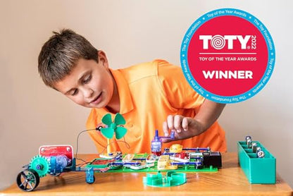 Snap Circuits Green Energy Electronics Exploration Kit | Over 125 Exciting STEM Projects | Full Color Project Manual | 45+ Snap Circuits Parts | STEM Educational Toys for Kids 8+ - style: Green Energy