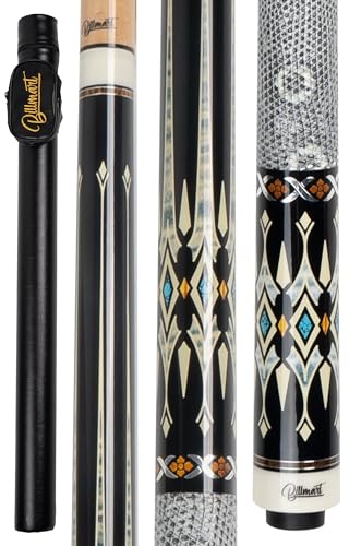 Billmart Pool Cue Stick, Low Deflection Shaft Billiard Cue Sticks with Hard Case, 13mm Pool Table Sticks Queue, 19-21 oz Professional Pool Stick - color: BM-PRO02, size: 19 ounce