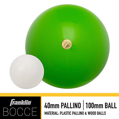 Franklin Sports Bocce Ball Set — 8 Wooden Bocce Balls and 1 Pallino — Beach, Backyard Lawn or Outdoor Party Game - Made in Italy