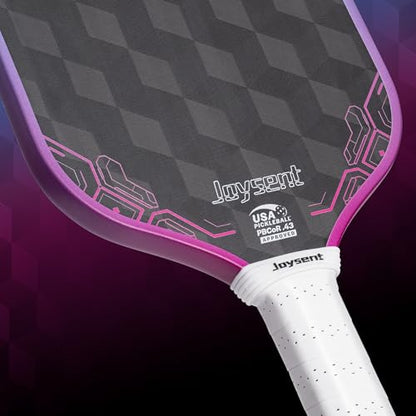 3D-T700-18K Carbon Fiber Pickleball Paddle with 14mm Foam Core, USAPA Approved Premium Pickle Ball Racket Set with Enhanced Spin, Balance Control & Power, Gearfoam Max - color: Blue-Pink