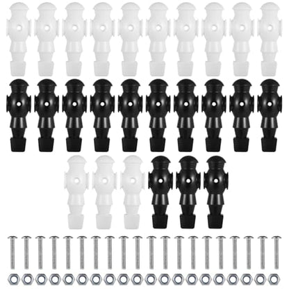 26 Pcs Foosball Men, Resin Foosball Replacement Parts, Table Soccer Player Set for Tournament Foosball - color: Black and White
