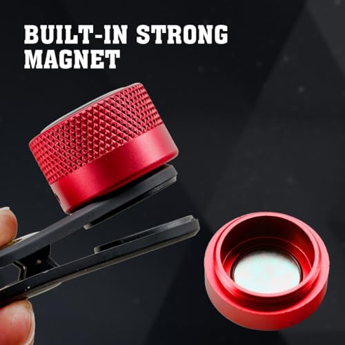 KONLLEN Round Pool Chalk Holder Pool Billiards Accessories Portable Multifunctional Sturdy Pool Cue Accessories - color: Red