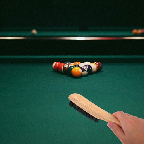 BESPORTBLE Wooden Pool Table Brush for Felt and Rail Cleaning - Professional Billiard Accessories Kit, Snooker Cloth Cleaner with Soft Bristles for Precise Maintenance and Dust Removal