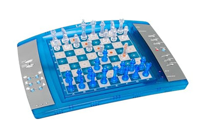 Lexibook ChessLight®, Electronic Chess Game with Touch-Sensitive Keyboard and Light and Sound Effects, 32 Pieces, 64 Levels of Difficulty, Battery or Plug, Blue/Grey, LCG3000 - style: LCG3000