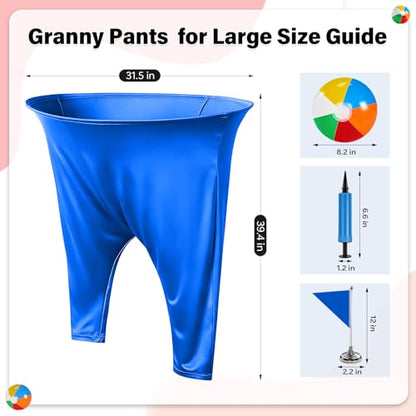 Granny Pants Yard Game for Adults (40 in * 31.5 in),2Pcs Granny Pants Outdoor Games with 10 Bouncy Balls,2 Pumps & Flags, Granny Pants Game for Family Carnival Party Reunion Gathering(Large) - size: Large