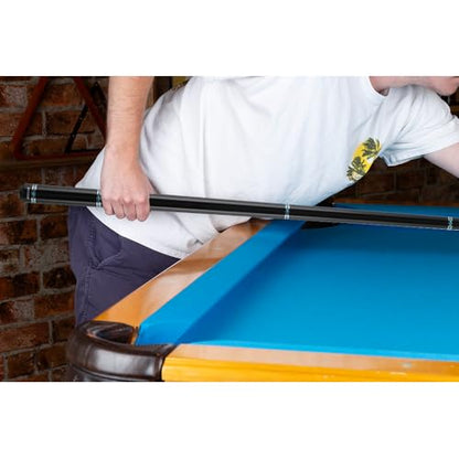 Action VAL26 Value Series Pool Cue - 58" Cue - Hard Maple Shaft with 13mm Boar Skin Tip - Black with Silver Rings - size: 21oz