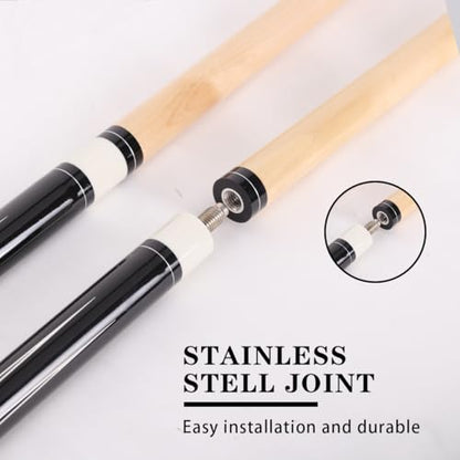 58 inch Canadian Maple Billiard Pool Cue Stick, 13mm 1/2 Maple Billiard Pool Stick, House Bar Pool Table Sticks for Men(Numerous Styles to Choose from) - color: P04