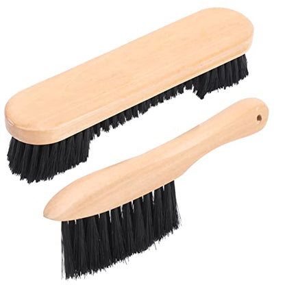 Billiard Table Cleaner Set, Wooden Handle & PVC Brushes for Gentle Scratch-Free Cleaning, for Pool Table and Rails