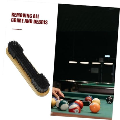 Pool Table Brush and Billiards Rail Cleaning Brush with Wooden Handle, 12-inch Narrow Crevice Cleaner for Felt Surface, Window Groove, and Gap Cleaning Tools for Pool Table