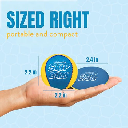 Activ Life The Ultimate Water Skip Balls, Water Bouncing Ball for Swimming Pool, Beach Toys for Friends, Family, Kids and Adults - style: Yellow/Cyan