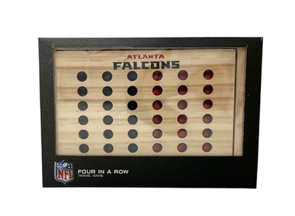 Rico Industries NFL Mini Travel Team 4 in A Row Mini Game- Wooden, Team Colors, 5.5" x 8" (Atlanta Falcons) - style: Atlanta Falcons