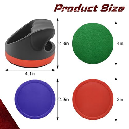Air Hockey Pushers Air Hockey Pucks &Paddles,Goal Handles Paddles Replacement Accessories for Game Tables Include 2 Pushers, 4 Red &4 Blue Pucks
