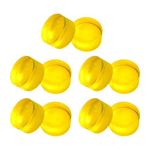 10 Pieces Break Jump Clear Cue Tip Billiard Pool Cue Tip Hard Professional Replacement for Player Billiard Beginners Snooker - color: yellow