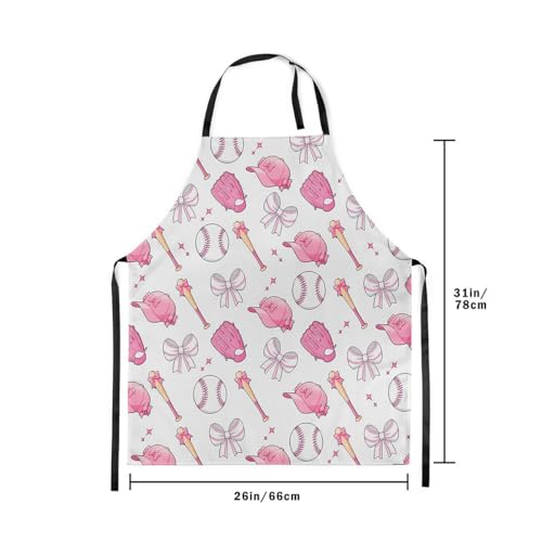 Castle Fairy Boy Soccer Kitchen Apron - color: Baseball Pink White