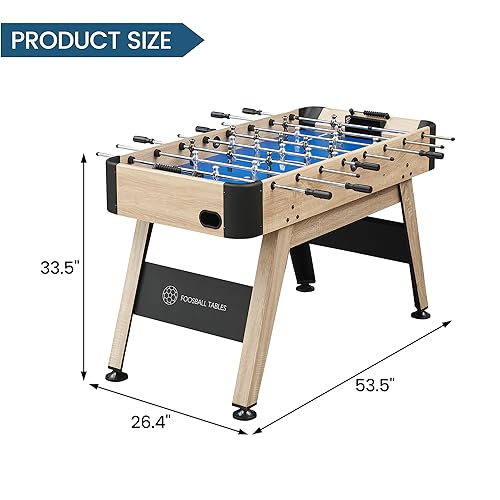 IDEALHOUSE 54 Inch Full Size Foosball Table, Soccer Table Game for Kids and Adults, Arcade Table Soccer for Home, Indoor Game Room Sport, Easy Assembly.