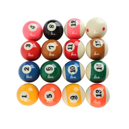 16pcs 57.2mm Standard Billiard Ball Set Professional Small Resin Pool Ball Set