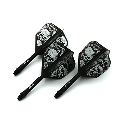 CUESOUL ROST Integrated Dart Shaft and Dart Flight Standard/Slim/Diamond/Big Wing/Tear/Diamond - color: 28mm-Big Wing Shape-Black Skeleton