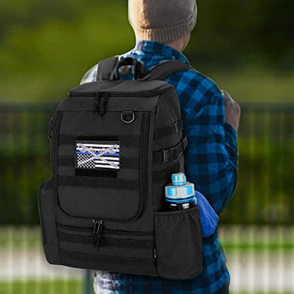 DSLEAF Disc Golf Bag with 24-26 Discs Capacity, Disc Golf Backpack with Two Sidewall Supports and Molle Webbing for Beginner, Hobbyist, Adults and Teenagers