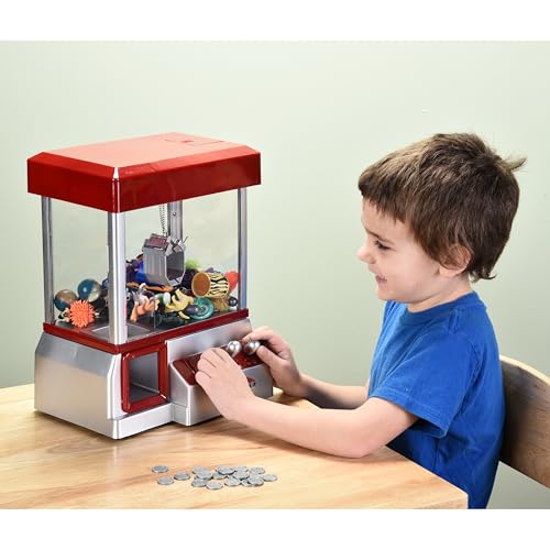 Etna Electronic Mini Claw Machine for Kids, Mini Candy Prize Dispenser Arcade Game with Sound, 30 Tokens, 10" x 7.90" x 13.5"