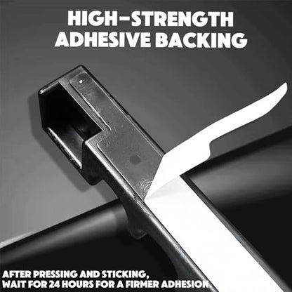 Wall Mounted Pool Cue Holder, self-adhesive Pool Cue stick Rack, Holds 5 Cues and 2 Chalk, Durable Rubber Billiard Cue Holder, Stick Holder for Pool Cues, Pool Cue Holder Claw