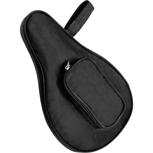 Table Tennis Paddle Bag with Ball Case, Black Storage Organizer for Racket and Sports Accessories, Fixed Design for Indoor and Outdoor Table Tennis Players