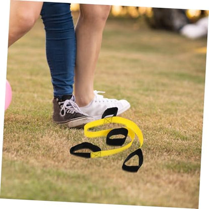 BESTonZON 2Pcs Team Building Legged Race Bands Footstep Game for Adults for Carnival Field Day Relay Races Backyard Parties Promotes Teamwork Personal Growth