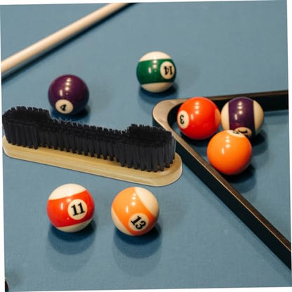 POPETPOP 3pcs Billiard Table Brush Set Pool Table Cleaning Brushes for Felt and Rail Maintenance Soft Bristles for Billiards Supplies