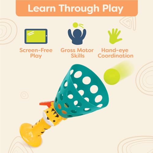 B. toys – Pop & Catch Game – 2 Launchers & 4 Balls – Ball Games for Kids – Outdoor Activity – 3+ Years– Pop 'n' Launch - style: Pop n Launch