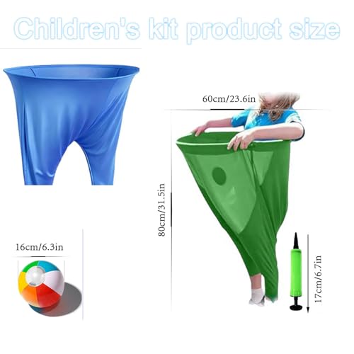 2 Pack Granny Pants Yard Game,Outdoor Party Game with 8 Pack Bouncy Balls and 2 Pack Pump,Fun Family Reunion and Adult Game for Groups - size: small sizes