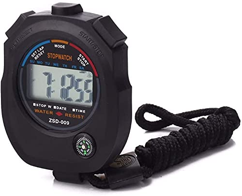 Multi-Function Electronic Digital Sport Stopwatch Timer, Large Display with Date Time and Alarm Function,Suitable for Sports Coaches Fitness Coaches and Referees (10pack) - style: 10pack