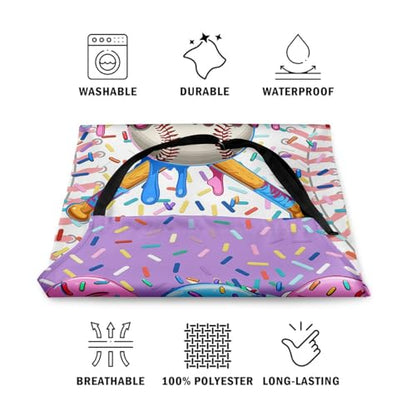 Manfei Baseball Ice Cream Kids Kitchen Apron - color: Purple