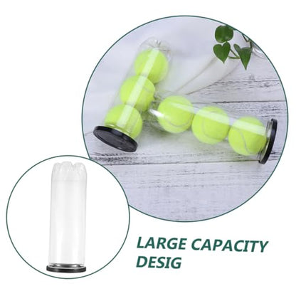 Toyvian Portable Tennis Balls Storage Bottle Clear Organizer for Tennis Badminton Table Tennis Lightweight and Durable Sports Supply Container