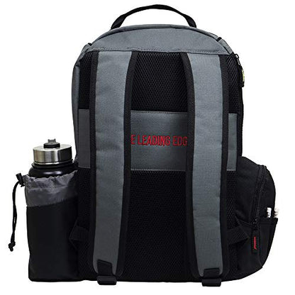 MVP Disc Sports Shuttle Disc Golf Backpack Bag (Choose Your Style and Color) - color: Gray/Red, style: Without Velcro Side Panel