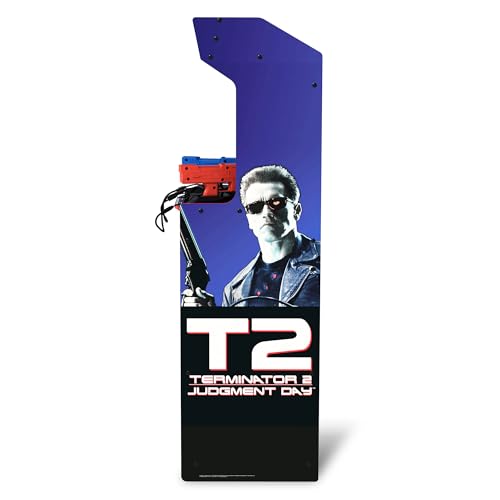 Arcade1Up Terminator 2 Deluxe Arcade Machine with Real-Feel Arcade Guns, 17" BOE Color Monitor, Dual Speakers and Wi-Fi Online Leaderboards, 5' Tall