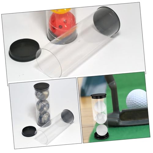 Happyyami 8 Pcs Golf Barrel Golfing Ball Case Ball Case for Golfing Golfs Ball Case Golfs Ball Holder Clear - color: As Shownx4pcs, size: 13.00X4.50X4.50CMx4pcs