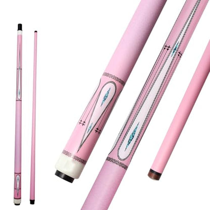 Carbon Fiber Pool Cue – 12.9mm, 14mm and 12.4mm, 2-Piece Billiard Cue Stick for Women/Men, Professional Break Cue for Snooker, 8-Ball, 9-Ball, Home & Club Use - color: Pink 2
