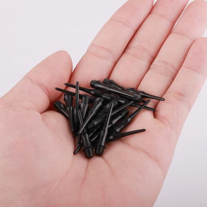 Soft Dart Tips 2BA Thread Plastic Soft Tip Dart Points Soft Dart Tips Replacement Dart Accessories for Dartboard-Black