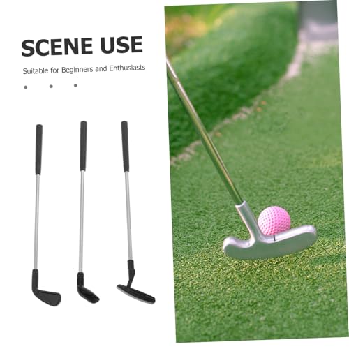 1Set Mini Golf Set of Golf Clubs with Balls Desktop Golf Game for All Ages for Family Fun Dollhouse Decor and Miniature Enthusiasts