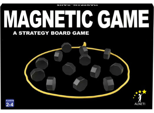 Magnet Game with String for Family Game Night & Travel & Camping - Magnetic Chess Games with Full-Size Stones - Fun Portable Two Player Strategy for Adults Teens and Kids